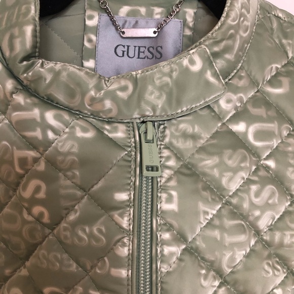 GUESS Green Quilted Jacket for Women - Picture 2 of 6